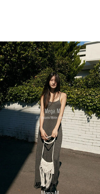 tassel suspender dress