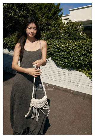 tassel suspender dress