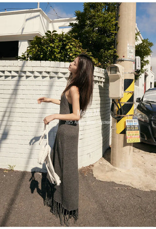 tassel suspender dress