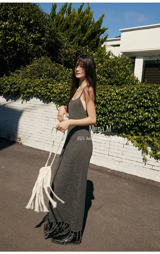 tassel suspender dress