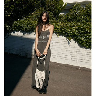 tassel suspender dress