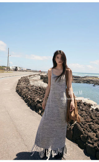 tassel suspender dress