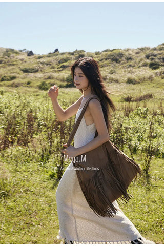 tassel suspender dress