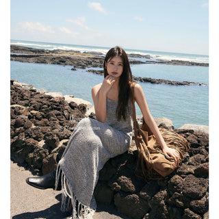 tassel suspender dress