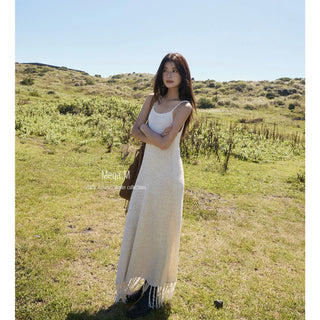 tassel suspender dress