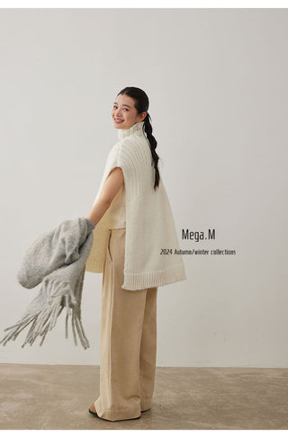 turtleneck sleeveless top