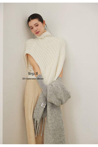 turtleneck sleeveless top