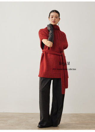 turtleneck sleeveless top