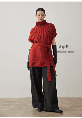 turtleneck sleeveless top