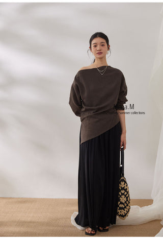 misaligned waist top