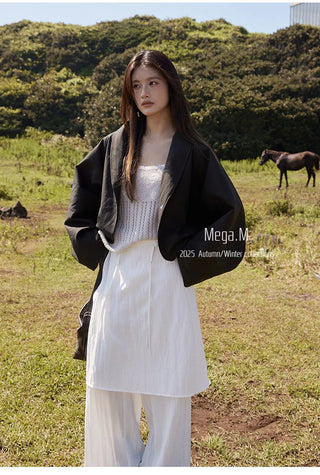 motorcycle leather coat