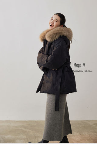 fur down jacket