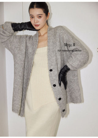 alpaca knit coat