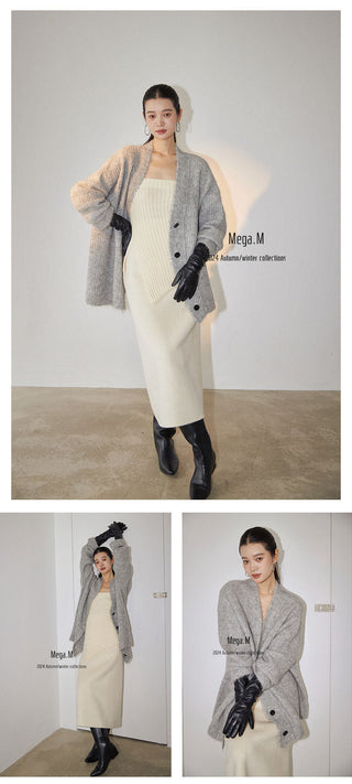 alpaca knit coat