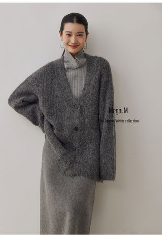 alpaca knit coat