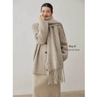 alpaca knit coat