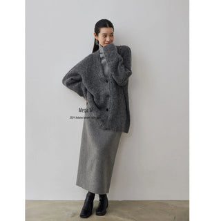 alpaca knit coat