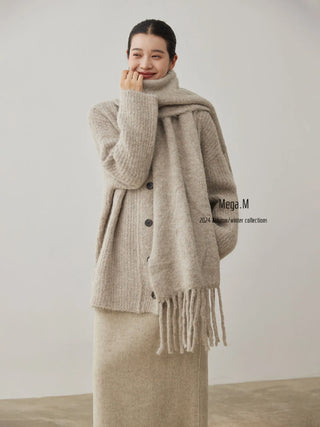 alpaca knit coat