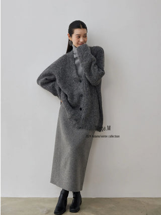 alpaca knit coat