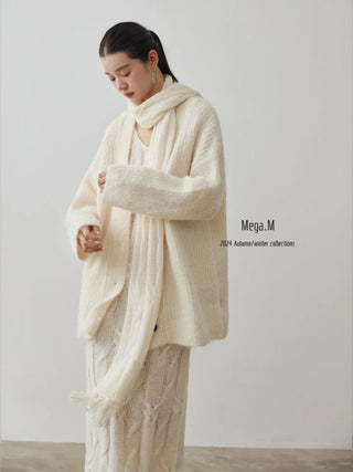 alpaca knit coat