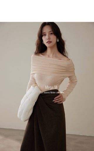wool pleated skirt