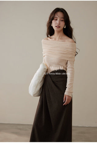 wool pleated skirt