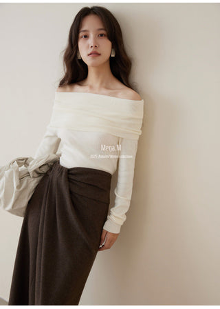 wool pleated skirt