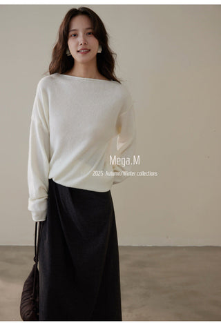 wool pleated skirt
