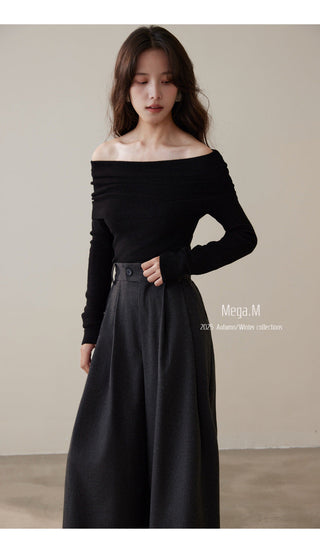 cashmere off-shoulder