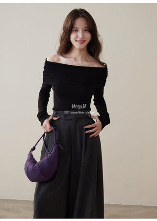 cashmere off-shoulder