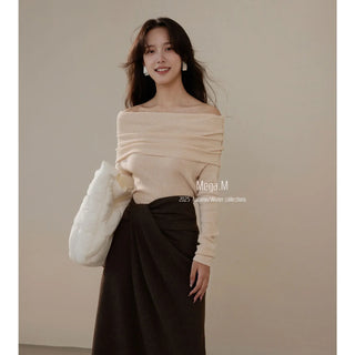 cashmere off-shoulder