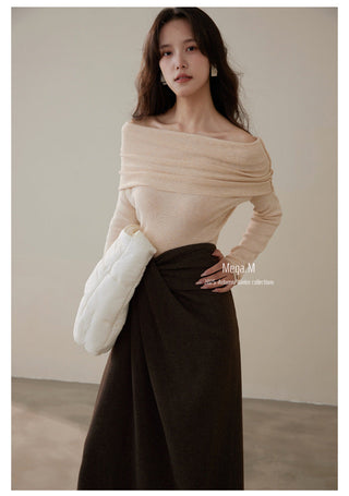cashmere off-shoulder