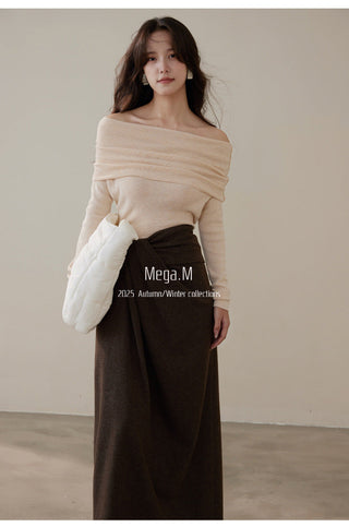 cashmere off-shoulder