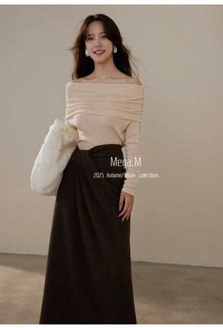 cashmere off-shoulder