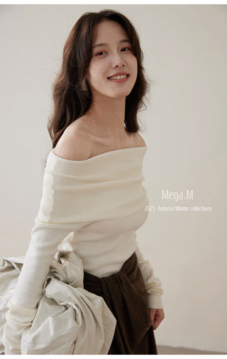 cashmere off-shoulder