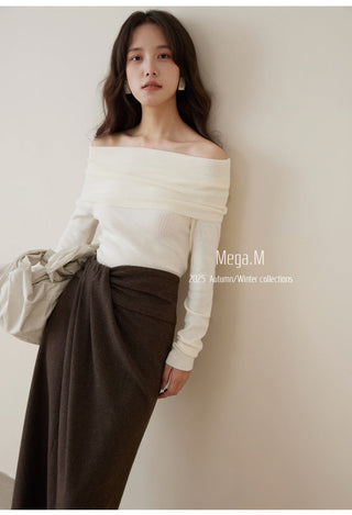 cashmere off-shoulder