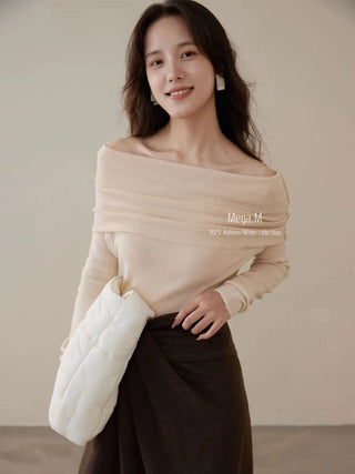 cashmere off-shoulder