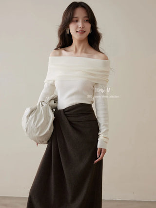 cashmere off-shoulder