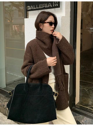 reversible wool coat