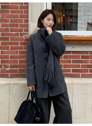 reversible wool coat