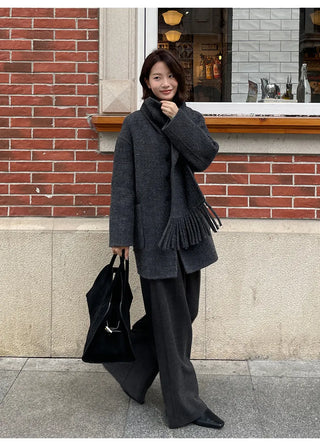 reversible wool coat
