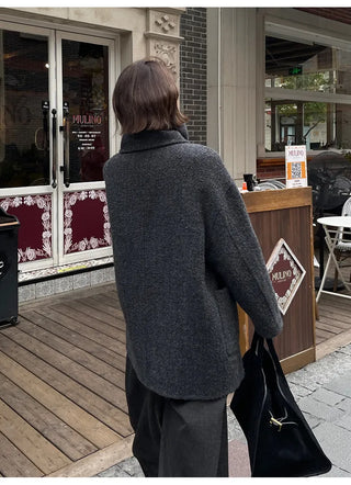 reversible wool coat