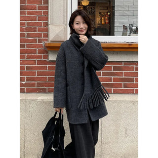 reversible wool coat