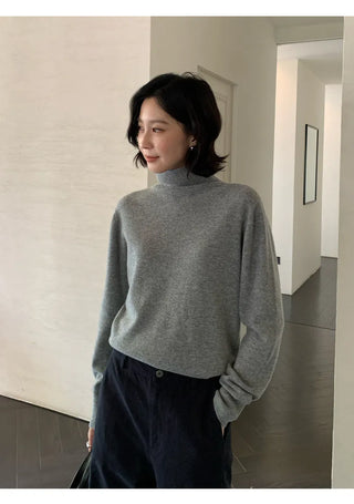 high collar sweater