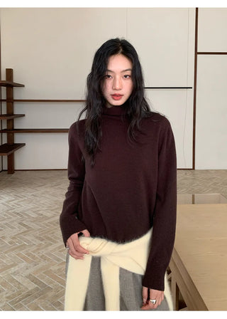 high collar sweater