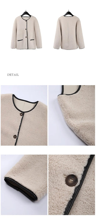 fleece pu coat