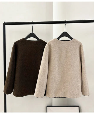 fleece pu coat
