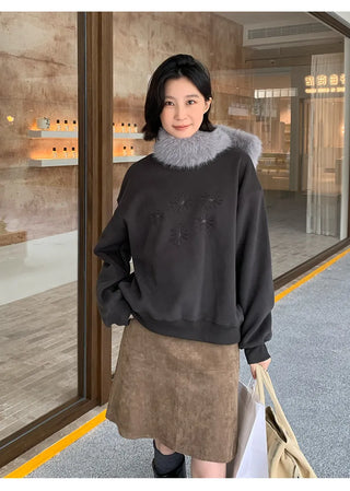 flower print sweater