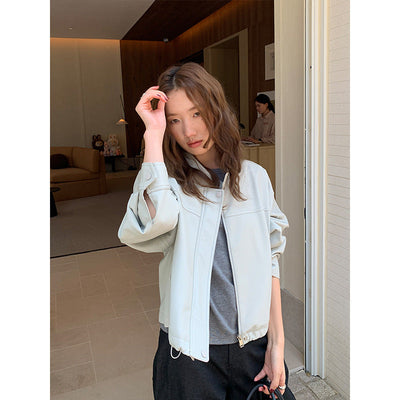 short pu jacket