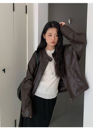 short pu jacket